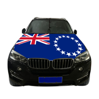 Drapeau de couverture de capot de voiture des îles Cook drapeau de couverture de moteur de voiture vente en gros tissu élastique personnalisé vente directe d'usine
