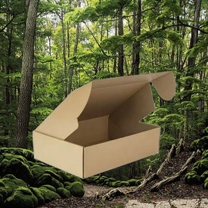 En stock, boîte cadeau en papier épais biodégradable 23,5 cm * 19,3 cm * 7 cm, emballage cosmétique pour soins de la peau et shampooing, impression dorée - Product Image 3