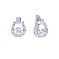 Boucles d'oreilles en cuivre en forme de U avec zircon, tendance, pour femmes, à porter au quotidien