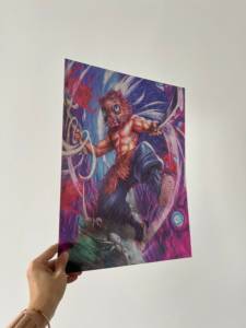 Carte plastique lenticulaire 3D effet animation Demon Slayer 1000 Designs <span class=keywords><strong>Nezuko</strong></span>/Tanjirou/Zenitsu, décoration murale, effet dégradé, MEIXIANG - Product Image 5