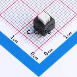 PS-5824SVB-6PLW Push Button Switch SMD-6P,5.8x5.8mm Switch With Lock Straight Handle 1-Stage Vertical Mount - Product Image 1