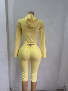 Completo da Donna 2 Pezzi Y2K 2026: Giacca e Leggings Casual Estivi, Top Corto e Leggings per Loungewear - Product Image 3