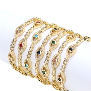 <span class=keywords><strong>2022</strong></span> Offre Spéciale turquie mauvais yeux Bracelets bijoux mode femmes plaqué or fille bijoux en gros - Product Image 1