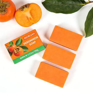 Jabón de Caqui Orgánico Natural con Vitamina E, Jabón Desodorante y Exfoliante Profundo para el Cuerpo - Product Image 1