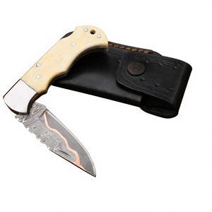 Custom Handmade Low Price Damascus Steel Folding Pocket <b>Knife</b> With <b>Bone</b> <b>Handle</b> Pocket Folding <b>Knives</b> - Product Image 6