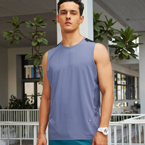 JUVEN Canotta Estiva da Uomo, Vestibilità Regolare, Tinta Unita, Traspirante, ad Asciugatura Rapida, in Rete, Chiusura a Strappo, 180g, 100% Poliestere, Girocollo - Product Image 5