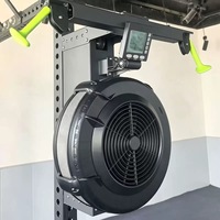 Appareil de ski ergométrique commercial à résistance à air à dix vitesses, à fixation murale, pour entraînement cardio en salle de sport