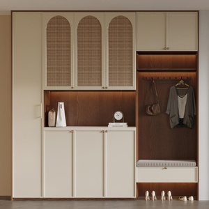 Mueble Zapatero Moderno a Medida para Entrada con Almacenamiento y Paneles de Puerta con Diseño Calado - Product Image 3