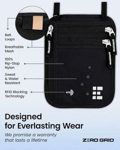 Free Sample BSCI factory custom RFID Slim Passport Holder <b>Travel</b> <b>money</b> <b>belt</b> - Product Image 2