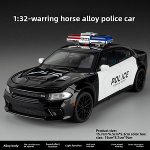 Schivare caricabatterie 1:32 lega di polizia in lega modello di auto modello di simulazione in metallo giocattolo <span class=keywords><strong>Muscle</strong></span> Car modello - Product Image 6