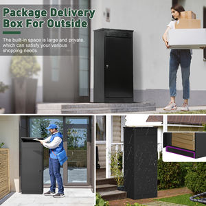 대용량 야외 소포 상자 주거 보안 패키지 배달 상자 문앞에 대한 독립형 방수 택배 상자 - Product Image 5