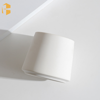 Saint Valentin nouveau design étiquette personnalisée forme unique couleur blanche conteneur de bougie décoration de la maison de luxe pot de bougie en céramique