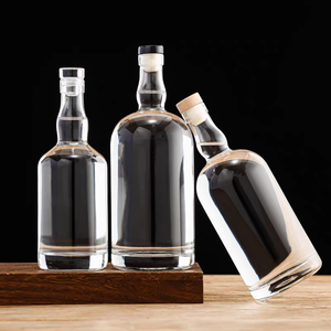 Botella de Tequila de Vidrio de 380 ml, 700 ml, 750 ml para Decoración de Fiestas de Cumpleaños con Corcho de Madera, Bebidas Alcohólicas, Whisky - Product Image 4
