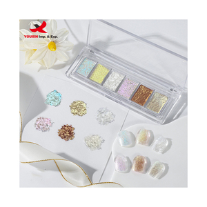 Poudre de paillettes pour ongles solide, effet opale brillant, 6 couleurs, irisée, réfléchissante, de haute qualité, décoration de paillettes - Product Image 6