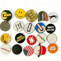 Clip de chapeau de marqueur de balle de golf émaillé avec logo personnalisé, Clip de casquette magnétique avec logo couleur 3D, Ensemble cadeau d'accessoires de golf