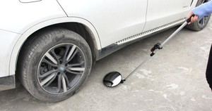 Portable <b>Acrylic</b> Under Vehicle Convex Inspection <b>Mirror</b> With Wheel and Torch for Security Inspection - Product Image 5