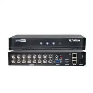 fosvision High Quantity AHD TVI CVI IP CVBS 5 in 1 265 5MP CCTV DVR 16 Channel Digital Video Security Recorder DVR 16CH