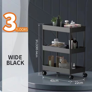 Organizador de cocina móvil de <span class=keywords><strong>3</strong></span> niveles para el hogar, herramienta rodante, carrito de almacenamiento, carros de utilidad, estante de almacenamiento móvil, organizador de cocina - Product Image 6