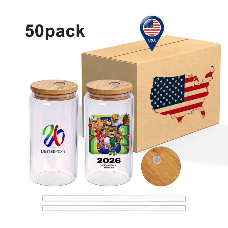 USA Warehouse RTS 16 Oz Glass