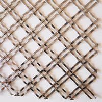 Maille décorative tissée LINSHENG en acier inoxydable 304, fil de 2 mm pour écran architectural mural