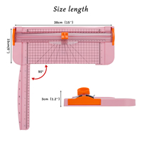 Cortador de Papel A4 Portátil de Escritorio, Recto y en Ángulo, para Fotos, Manualidades, Álbumes de Recortes, Oficina y Escuela