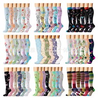 Chaussettes de compression respirantes personnalisées CMAX pour femmes et hommes, 20-30 mmHg, pour infirmières, voyages et grossesse