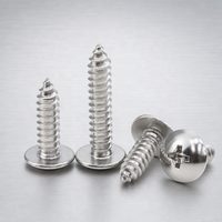 Vis autotaraudeuses à tête fraisée Phillips en acier inoxydable SS304, pointe acérée, M1 M2 M3 M4, passivées, OEM personnalisées, zinc noir pour panneaux solaires