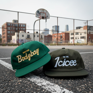 Casquette en coton brodée 3D avec logo personnalisé, casquette de sport d'extérieur non structurée à 5 panneaux, casquette snapback à visière plate, fabricants de chapeaux du Vietnam - Product Image 1