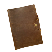 A5 Notizbuch aus Crazy Horse Vegan-Leder, Handgefertigter Kreativ-Journal-Einband mit 6-Ring-Bindung, Hergestellt in China, Ideal als Geschenk