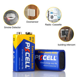 Высококачественный аккумулятор PKCELL 9 вольт <span class=keywords><strong>6f22</strong></span> 9 В сверхмощные Углеродные батареи для игрушек - Product Image 6