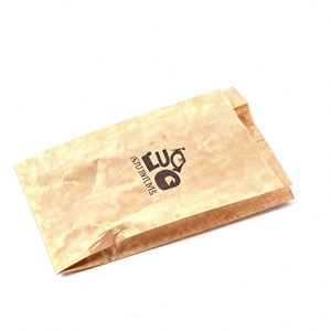 Emballage alimentaire écologique résistant à la graisse et à l'huile pour sandwichs, boulangerie, papier kraft personnalisé avec logo personnalisé, sac à pain - Product Image 6