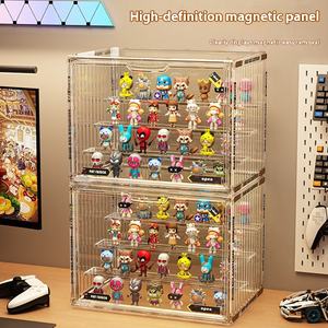 <span class=keywords><strong>NFS</strong></span> ที่เก็บของรูปแกะสลักขนาดเล็กกล่องใสแบบใสสำหรับของเล่นบล็อกก่อสร้างประตูแม่เหล็กกันฝุ่น - Product Image 3