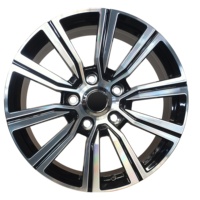 Jantes en aluminium forgé monobloc multi-rayons S2-00039 noir brillant avec face usinée, 17-24 pouces, PCD, ET, CB personnalisés