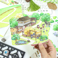 Kit d'autocollants PET personnalisés OEM pour maison de poupée, boulangerie, chambre d'animaux mignons, scènes miniatures 3D Kawaii à faire soi-même – Votre design