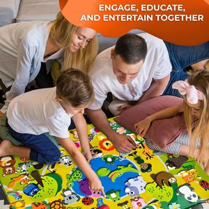 Luckykoo in Stock Preschool Learning Felt Story <b>Board</b> Felt Zoo <b>Board</b> Educational Play <b>Mat</b> Felt <b>Board</b> Set with Factory Price - Product Image 2