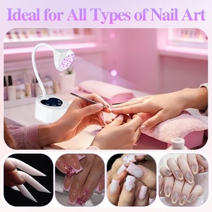 Lotus Rechargeable UV LED Nail Lamp <b>Sensor</b> <b>Light</b> Therapy Dryer Heart Base Desktop Quick Cure Nail Tip Lamp - Product Image 3