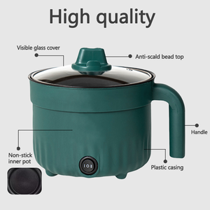 Casserole électrique intégrée en gros, haut de gamme, avec revêtement antiadhésif, petite <span class=keywords><strong>cuiseur</strong></span> à <span class=keywords><strong>riz</strong></span> pour la maison et les voyages, avec couvercle en verre trempé - Product Image 4
