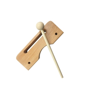 Wholesale Single Slot Solid Temple Block With Wooden Mallet Orff Percussion Instrument Early Rhythm Beat Educational <b>Musical</b> Toy - Product Image 4