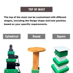 Facile jusqu'à 30 'mât télescopique tige de levage électrique hydraulique manuelle treuil à main en acier inoxydable tour d'éclairage palan à <span class=keywords><strong>antenne</strong></span> - Product Image 6