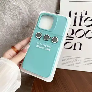 Silicone Phone Case Cover With Lens Film Camera Protector Release Tpu 2023 New For Iphone 15 Pro Max 14 Pro 13 12 11 Back Cover