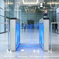Puertas Correderas de Acero Inoxidable con Sensor Infrarrojo Anticolisión, Antiseguimiento e Impermeables para Edificios de Oficinas de Alta Gama
