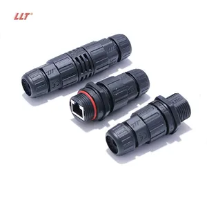 Montaje de LLT M19, 8 pines, ip67 hembra a hembra, conector rj45 impermeable