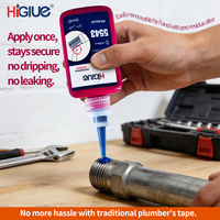 HiGlue 5543 Gewindedichtmittel Mittlere Festigkeit Flüssiges PTFE mit Hochdruck-Ölbeständigkeit zum Abdichten Gegen Wasser, Gase und PG