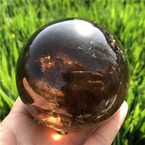 Wholesale 7-9cm Transparent Natural Smoky Crystal Polished Healing Ball Feng Shui Anniversary Gift for Home Decoration - Product Image 6