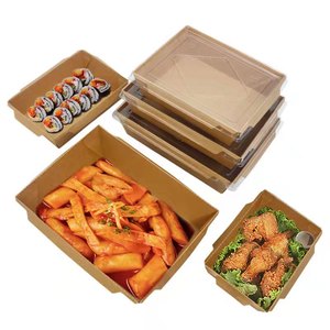 Hot Sell Custom Brown Kraft Paper Lunch Box Disposable Bento Box For Kid
