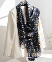 Écharpes et hijabs imprimés en soie pure 100% de qualité supérieure, tissu froissé, crêpe georgette, yoryu, légers et plissés