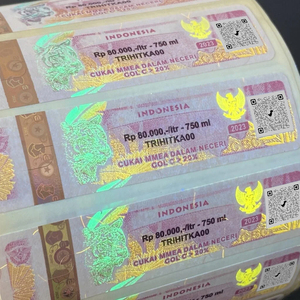 ฉลากติดด้วยเลเซอร์แบบด้ายโลหะมีความปลอดภัยกันน้ำฉลากตามประเทศสำหรับติด<span class=keywords><strong>ป้าย</strong></span><span class=keywords><strong>ภาษี</strong></span>เครื่องพิมพ์ฉลากด้วยแสง UV - Product Image 2