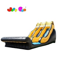 Glissière d'eau gonflable géante avec la piscine, glissière sèche gonflable à vendre