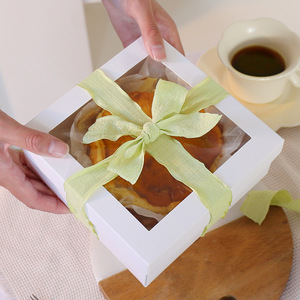 Tùy chỉnh giấy trắng nghệ thuật Kraft tông Snack hộp rõ ràng cửa sổ nhựa cho bánh donut Pastry sushi với dập nổi các tính năng - Product Image 2