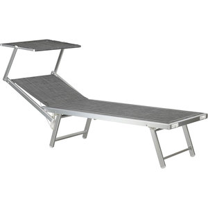 Muebles portátiles de exterior de lujo de aluminio plegable tumbona <span class=keywords><strong>playa</strong></span> con dosel - Product Image 3